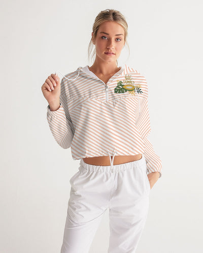 Peach Flavor Women's Cropped Windbreaker