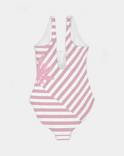 Pink  Flowers Women's One-Piece Swimsuit