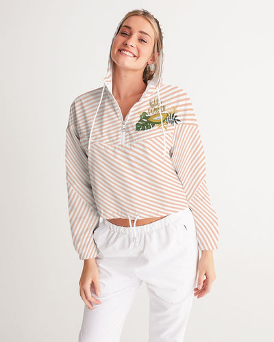 Peach Flavor Women's Cropped Windbreaker