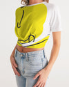 Love Cats Women's Twist-Front Cropped Tee