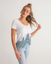 Ocean Waves Women's V-Neck Tee