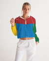 Primary Color Women's Cropped Windbreaker