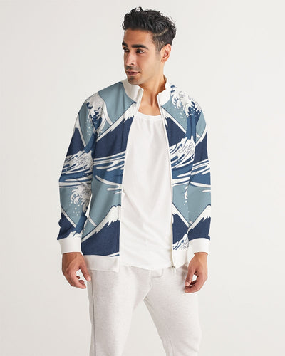 Waves Pattern Men's Track Jacket