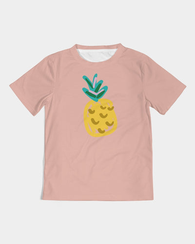 Pop Elements On Pink Kid's T-Shirt