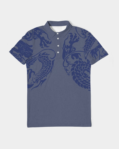 Round Dragon Men's Slim Fit Short Sleeve Polo