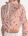 Pop Elements On Pink Women's Cropped Windbreaker