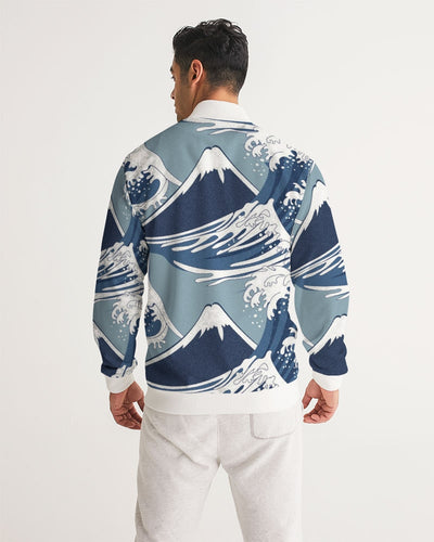 Waves Pattern Men's Track Jacket