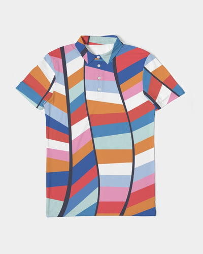 Rainbow Men's Slim Fit Short Sleeve Polo