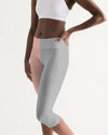 Pop Elements On Pink Women's Mid-Rise Capri