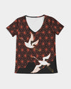 Plum Blossom Women's V-Neck Tee