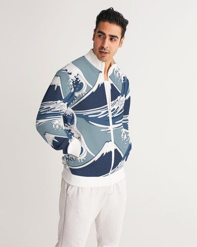 Waves Pattern Men's Track Jacket