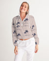 Palm Trees Women's Cropped Windbreaker