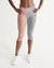 Pop Elements On Pink Women's Mid-Rise Capri