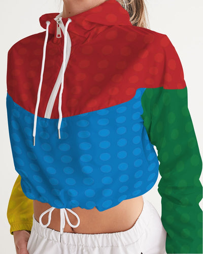 Primary Color Women's Cropped Windbreaker