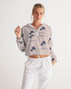 Palm Trees Women's Cropped Windbreaker