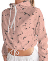 Pop Elements On Pink Women's Cropped Windbreaker