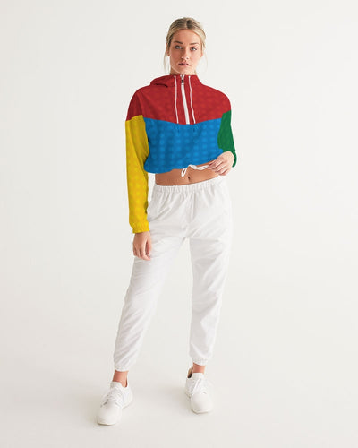 Primary Color Women's Cropped Windbreaker