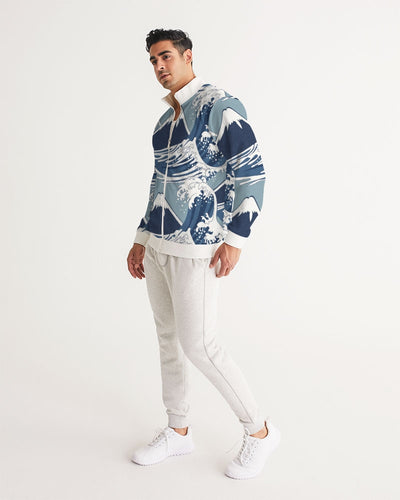 Waves Pattern Men's Track Jacket