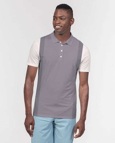 Neutral Color Men's Slim Fit Short Sleeve Polo