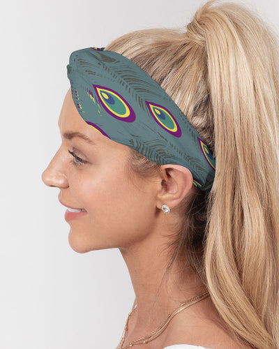 Peacock Tail Twist Knot Headband Set